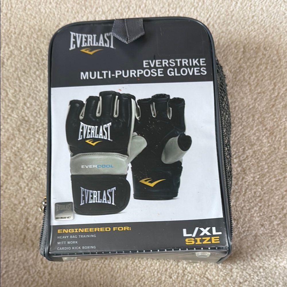 Everlast Everstrike Black and Gray Gloves